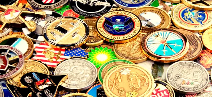 challenge coins variety of organizations and groups