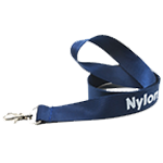 Nylonr<br><p style="font-size: 11px;"> It is the most common choice for lanyards as the material<br> is more comfortable, smooth, and affordable.  </p> 
