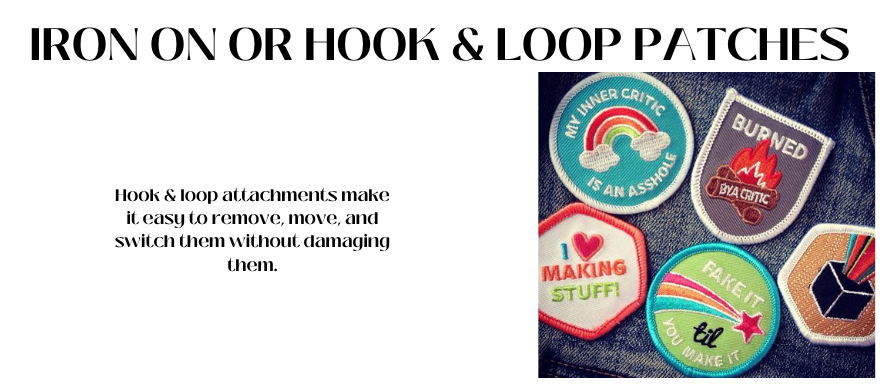 IRON ON OR HOOK & LOOP PATCHES
